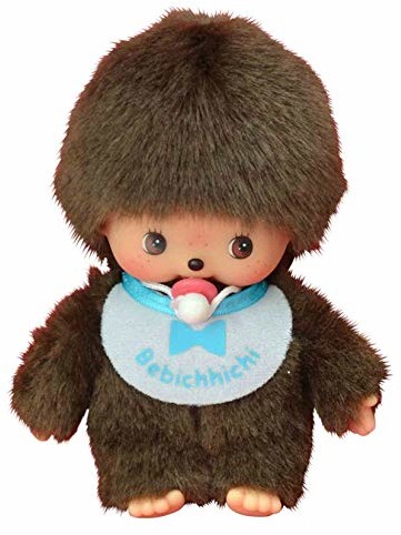 Sekiguchi Sekiguchi 235540 - Original Bebichhichi Junge, z brązowego pluszu, z śliniaczkiem, ok. 15 cm 235540