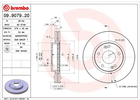 BREMBO 09.9079.20