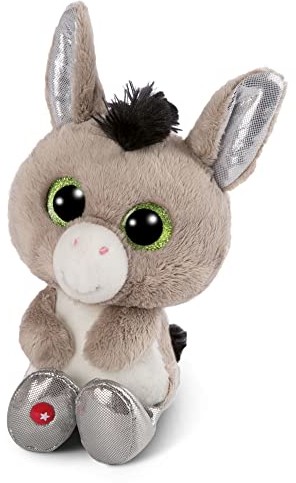 Nici Glubschis: Oryginał Glubschis Osioł Donki 15cm Wypchany zwierzak z dużymi, błyszczącymi oczami Puszyste miękkie zabawki dla miłośników przytulanek 47665