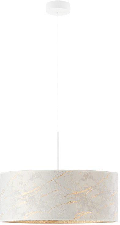 LYSNE Elegancka lampa wisząca z abażurem do salonu SINTRA MARMUR fi 50 cm kolor biały 14531/1411 kolor biały