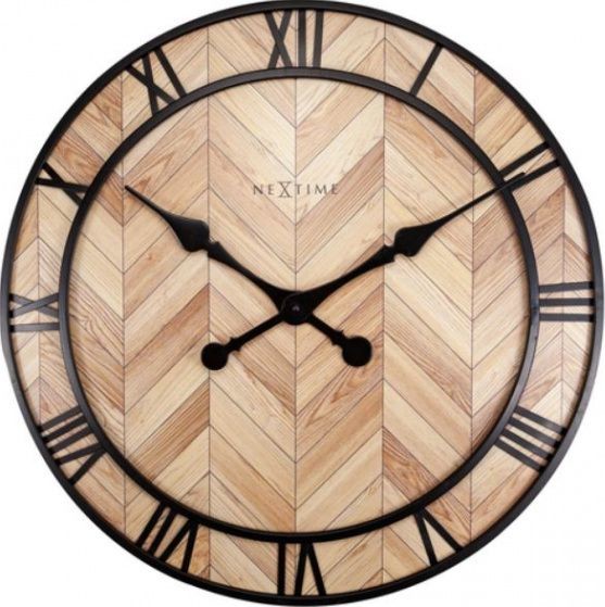 NoName zegar ścienny Roman Vintage 58 cm drewno/stal brąz/czarny twm_969966