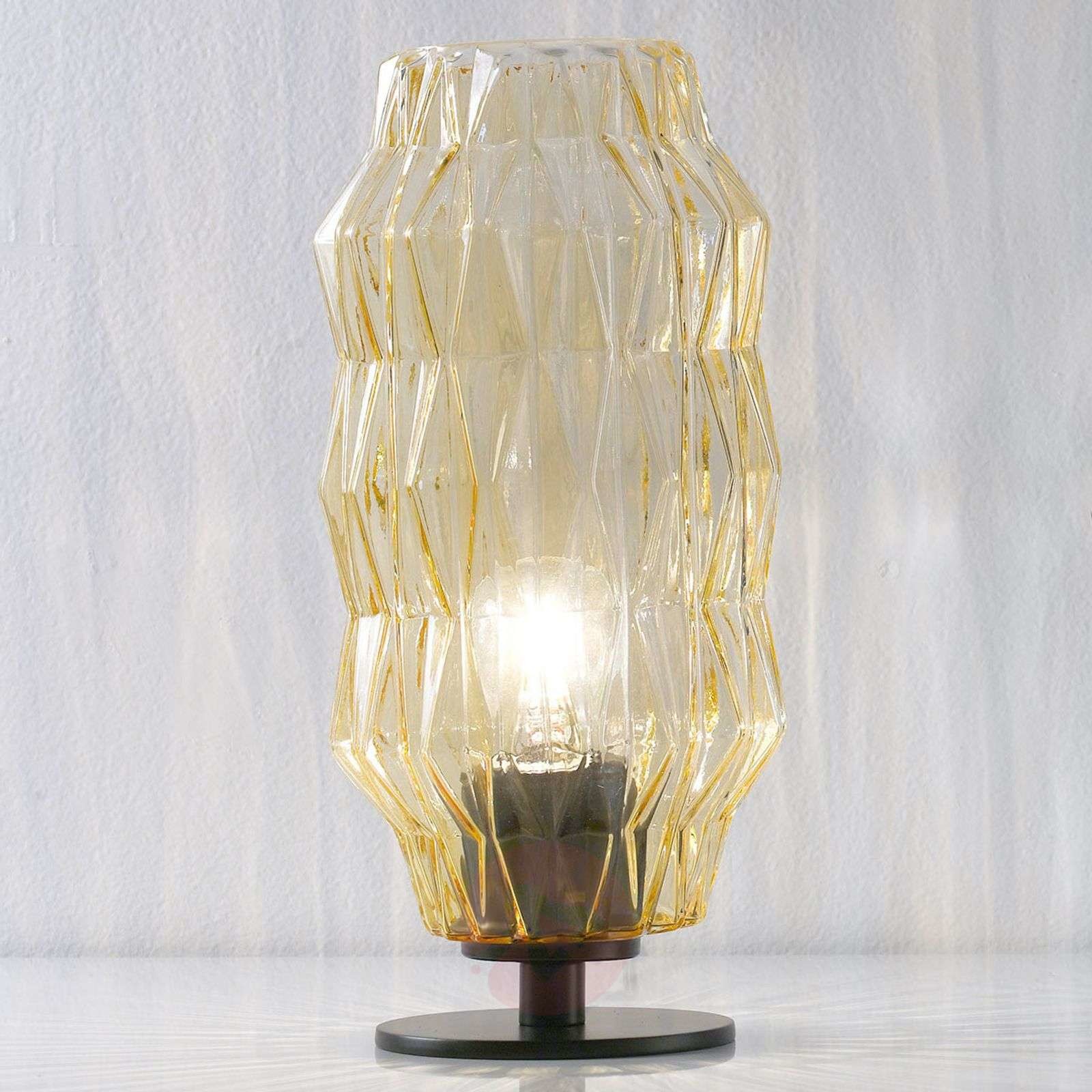 Selene Lampa stołowa Origami, bursztynowa