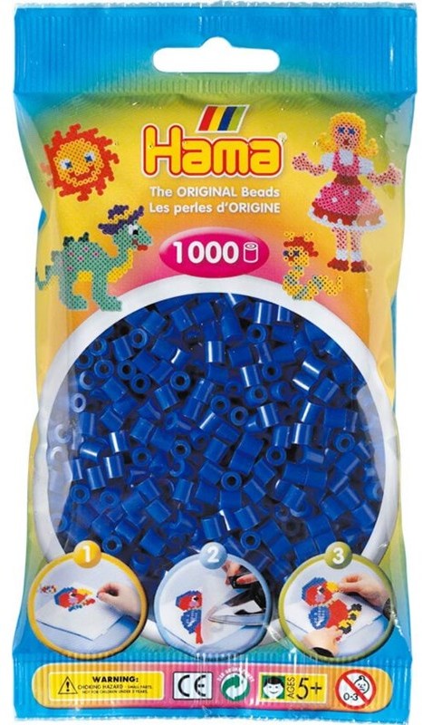 Hama Midi 5+ Ironing beads - Dark Blue - 1000pcs 207-08