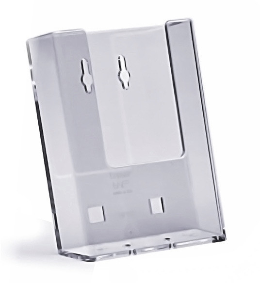 Stojak na ulotki DL / A6 plexi odlewany do powieszenia W110