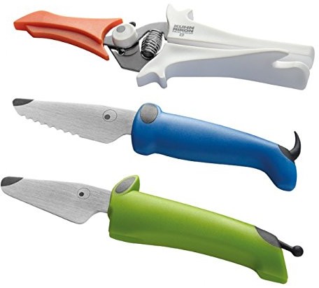 KUHN RIKON 21270 Kinderkitchen zestaw 3-częściowy, ze stali nierdzewnej, wielokolorowa, 4 x 4 x 7,5 cm, 3 jednostki 21270