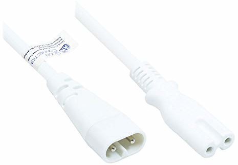 Good Connections P0870-W020 przedłużacz euro, 2 m, wtyczka C8 (prosta) do gniazda C7/Euro 8 (prosty), 0,75 mm2 biały