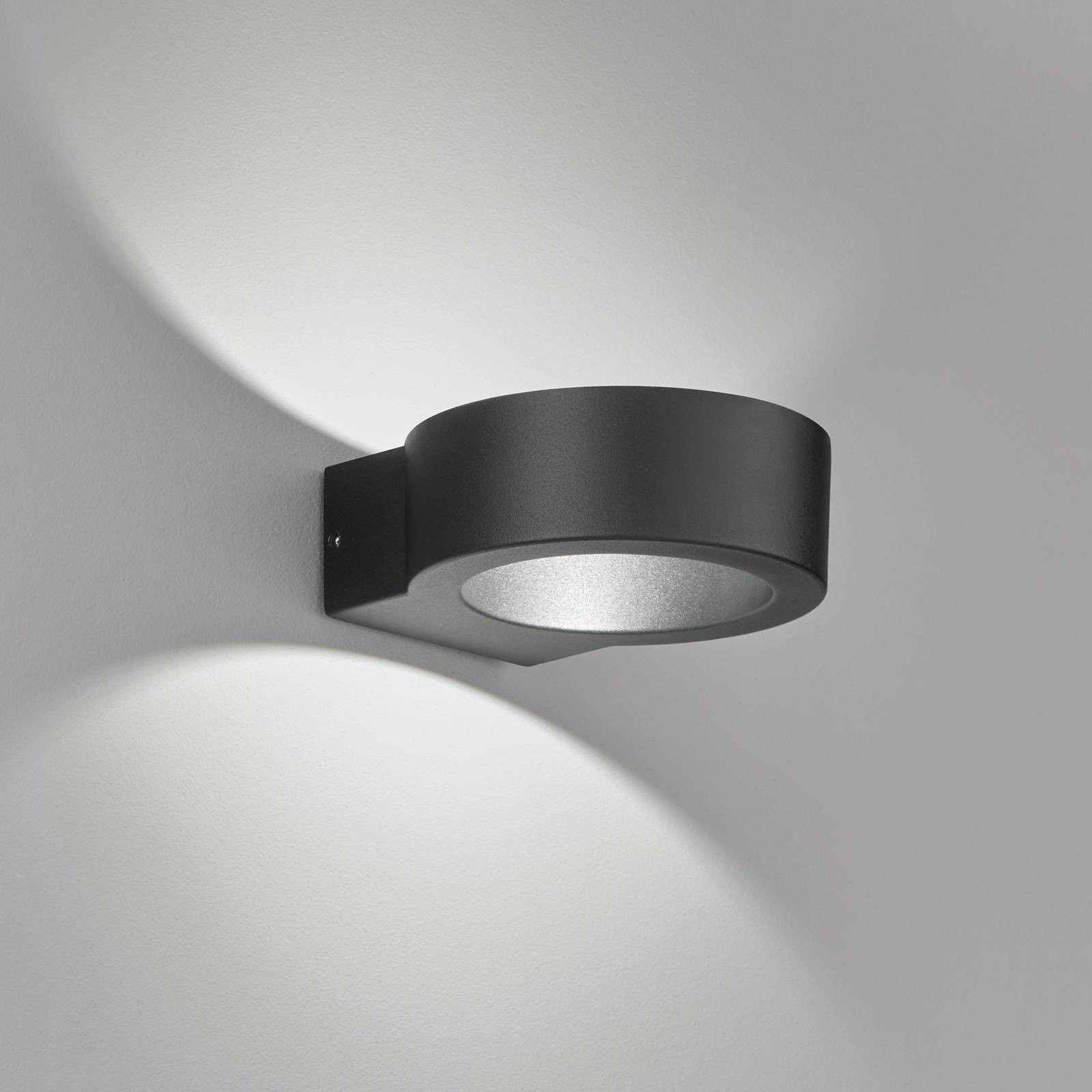 Fischer HONSEL GMBH Kinkiet zewnętrzny LED Torres, okrągły, czarny