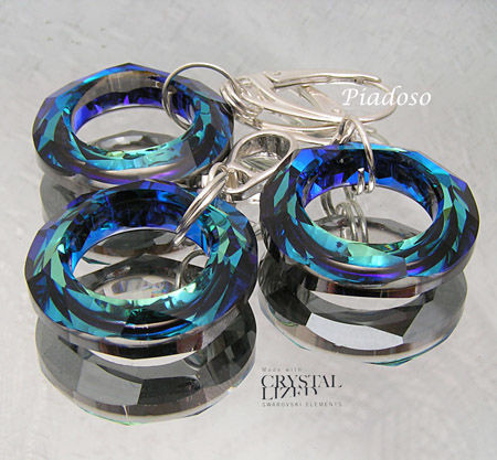 Arande OKAZJA Swarovski komplet BLUE CERTYFIKAT srebro 1096891356