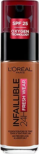 Fresh L'Oréal Paris L'Oréal Paris Infaillible 24H Wear Make-up 365 Deep Golden, wysoka siła krycia, długo utrzymująca się, wodoodporna, oddychająca, 30 ml