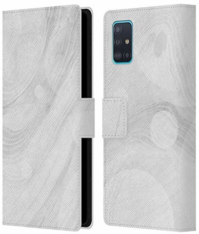 Samsung Head Case Designs Oficjalny Alyn Spiller biały marmur skórzany portfel na książki pokrowiec kompatybilny z Galaxy A51 (2019) HLBWH-A512019-ALYNMAR-LWHT