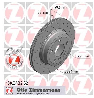 Zimmermann Tarcza hamulcowa 150.3432.52