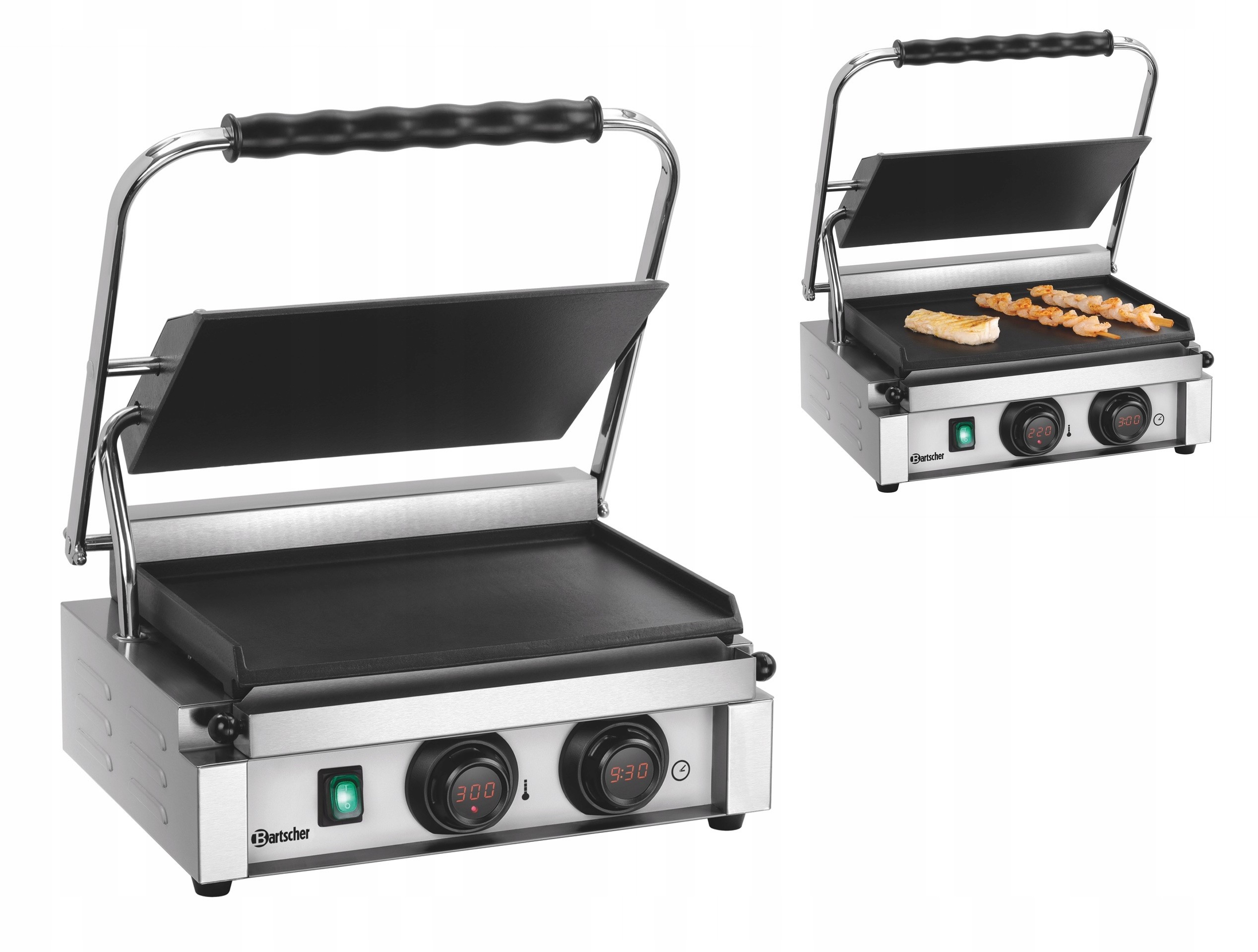 Opiekacz Panini Kebab Gładki Timer + Wyswietlacz