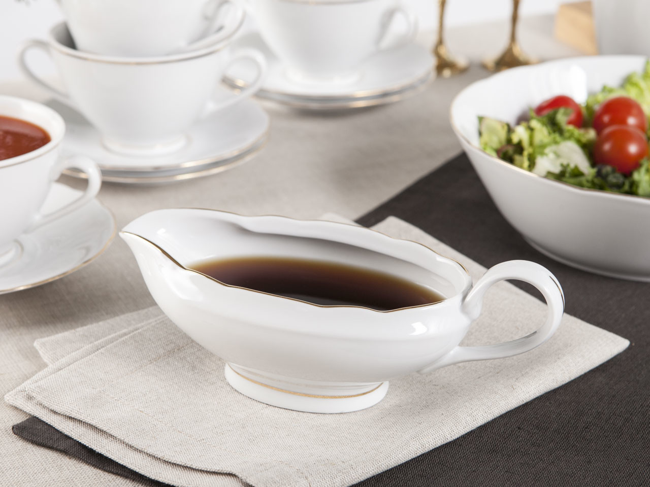 Ćmielów Sosjerka porcelana Feston Złoty Pasek 3604) 210007222