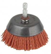 Wolfcraft Szczotka nylon czolowa trzpień 6mm śr. 65mm czerwona-zgrubna 1506000 ( (WF1506000)