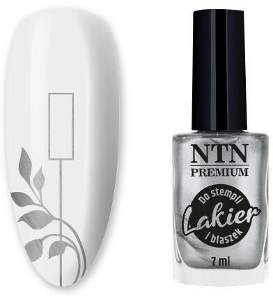Ntn Premium Lakier do stempli i blaszek NTN Premium srebrny 7 ml Nr 91