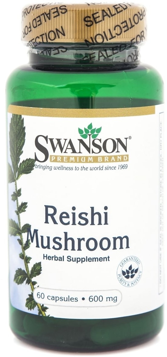 SWANSON Reishi Mushroom (Grzyb) 600 mg - 60 kapsułek