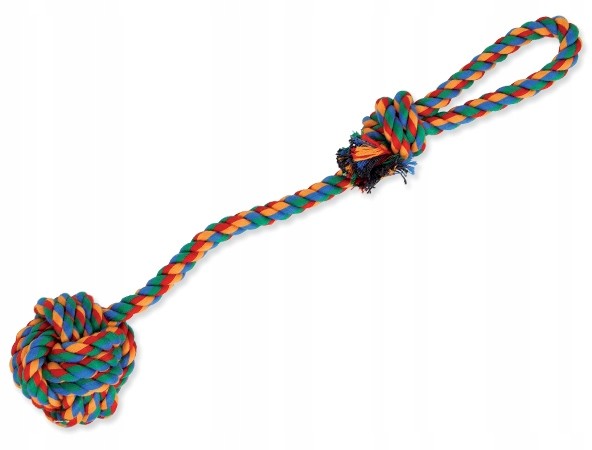 Zabawka Gryzak Sznur Z Piłką I Uchwytem 35 CM