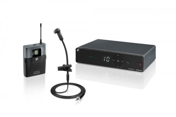 Sennheiser XSW 1-908-B - mikrofon bezprzewodowy dla instrumentalistów, w szczególności instrumentów dętych. Zakres częstotliwości: 548-572 MHz. 17611