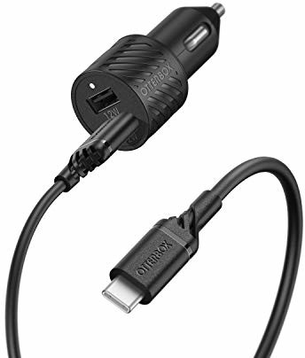 OtterBox OtterBox Pakiet ładowarki samochodowej x 2 USB A 12 W + kabel USB od A do USB C 1 m - czarny 78-52699