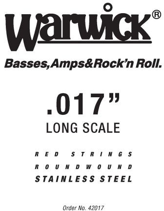 Warwick 42017 RED.017, Stainless Steel, struna pojedyncza do gitary basowej