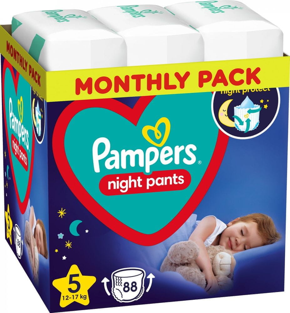 Pampers pieluchy Night Pants rozm 5 88 szt. 12 17 kg