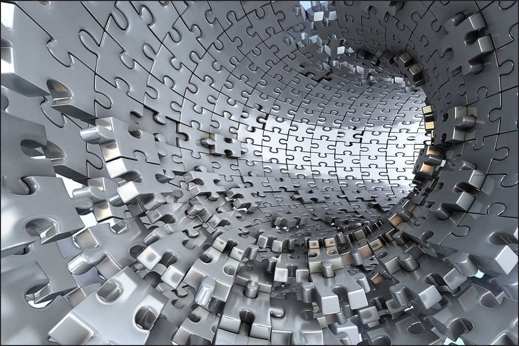 Fototapeta do salonu tunel 3D puzzle 240x360