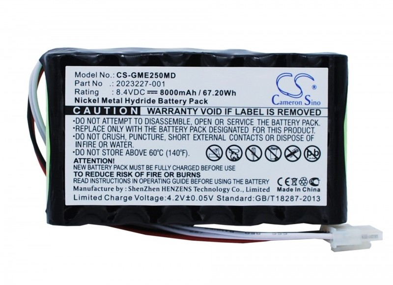 Cameron Sino GE Dash 2500 2023227-001 8000mAh 67.20Wh Ni-MH 8.4V Cameron Sino)