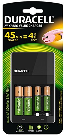 Duracell CEF14 Pokojowy Czarny  ładowarka (Niklowo-metalowo-wodorkowy (NiMH), AA/AAA, Pokojowy, AA, AAA, niklowo-metalowo-wodorkowy, czarny) 5000394117211