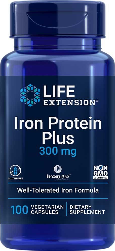 Life extension Żelazo (proteinianobursztynian żelaza), 100 kaps. 01677