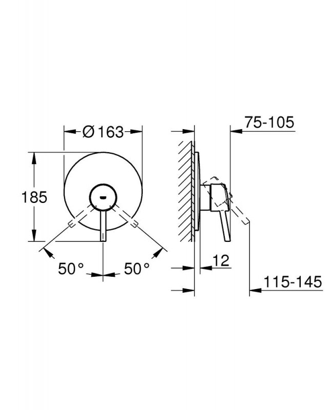 Grohe Concetto prysznicowa podtynkowa chrom 19345001