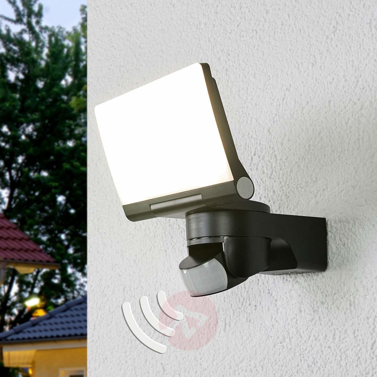 STEINEL Czarny kinkiet zewnętrzny LED XLED Home 2