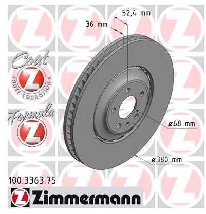 Zimmermann Tarcza hamulcowa 100.3363.75