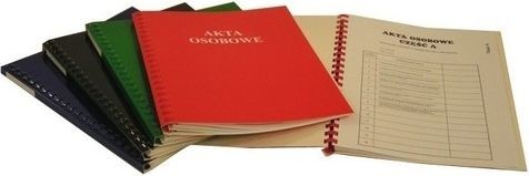 Teczki do akt osobowych CZERWONA T03)op.10szt