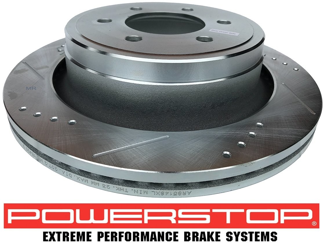 POWERSTOP Tylna WIERCONA tarcza hamulcowa 6 szpilek manualny ręczny POWERSTOP Ford F-150 F150 2012 AR85148XPR