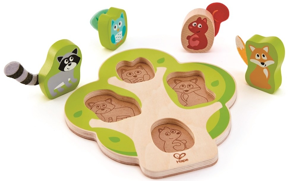Hape KTO SIĘ KRYJE W DRZEWIE układanka 3D HP 1616 HP 1616