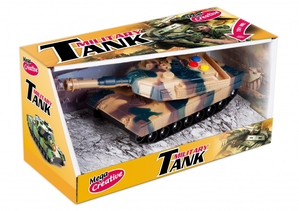 MEGA CREATIVE Military Czołg Dz/sw P/b 21x11x9 Wb 48/96