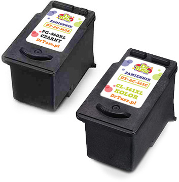 DrTusz Tusze Zamienniki PG-560XL + CL-561XL do Canon 3712C004) komplet)|