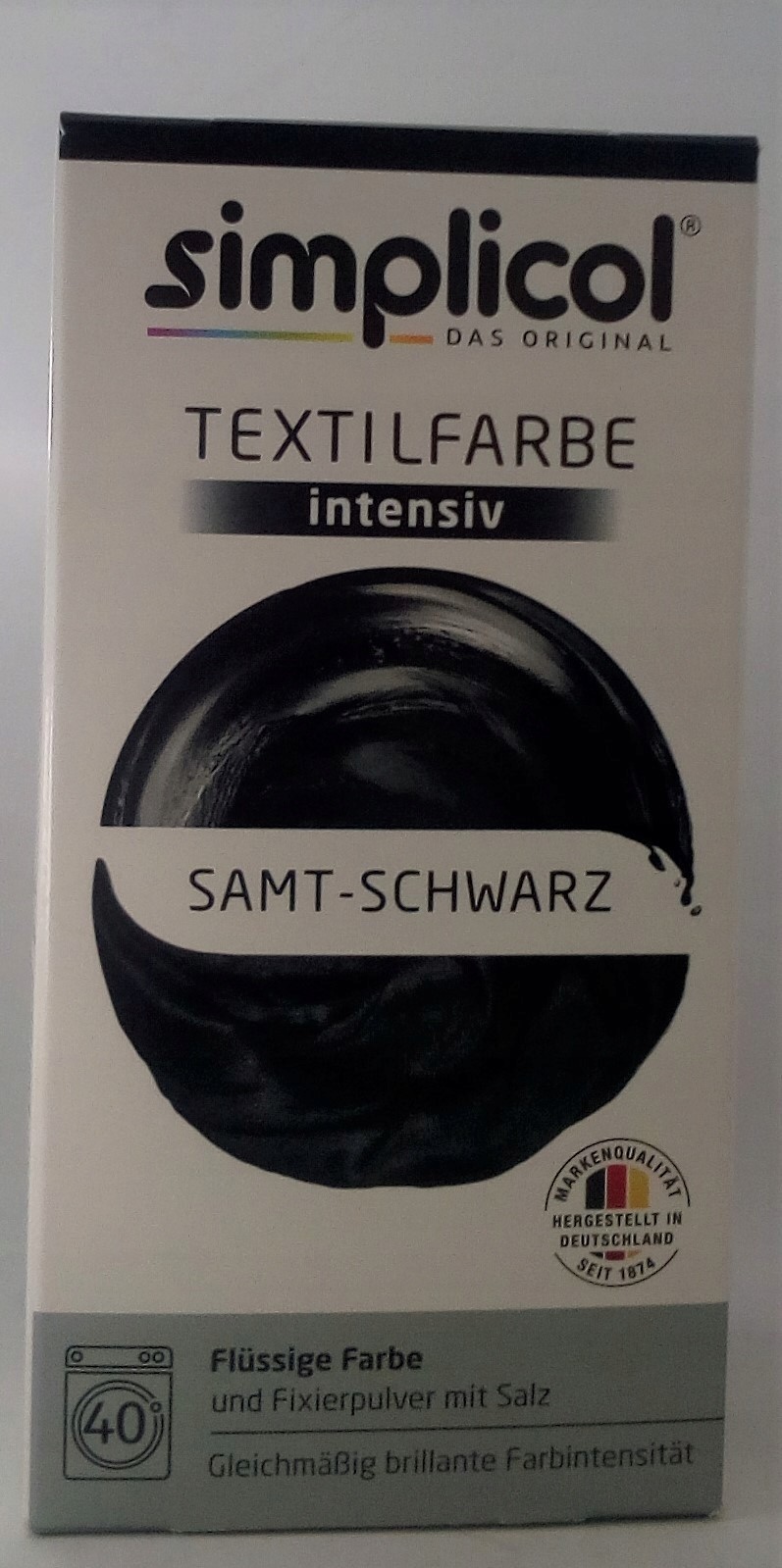 simplicol Schwarz farba do tkanin czarna