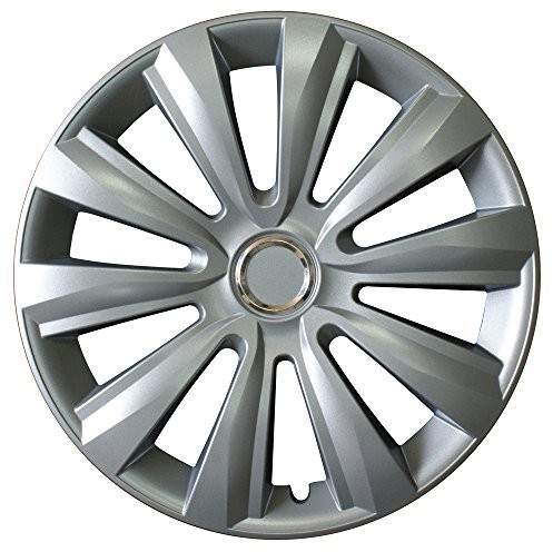 Cora 40645 Box 4 aluminium Look Delta ring kołpaki ozdobne, 15 