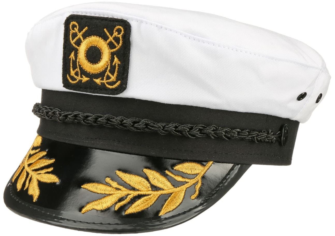 Czapka Kapitańska by Lipodo, biały, M (56-57 cm)