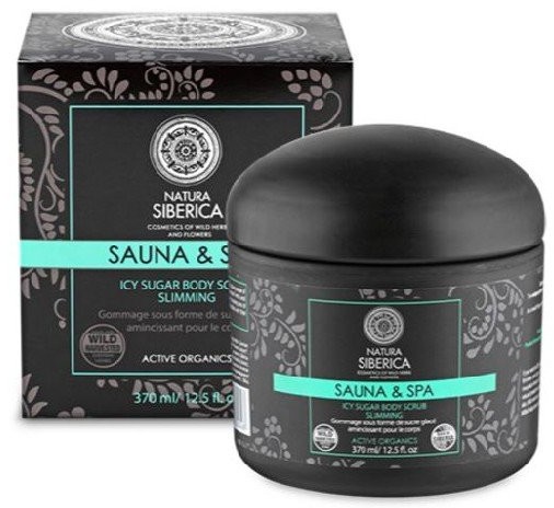 Siberica Sauna & Spa, lodowy cukrowy peeling do ciała wyszczuplający, 370 ml