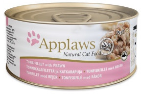 Applaws Cat Tin Tuna Fillet with Prawn 12x(6x70g) mokra karma dla kotów Tuńczyk i krewetki