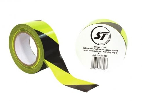 Gaffa Gaffa 3000580K Marking Tape PVC yellow/black - taśma klejąca ostrzegawcza - żółto-czarna