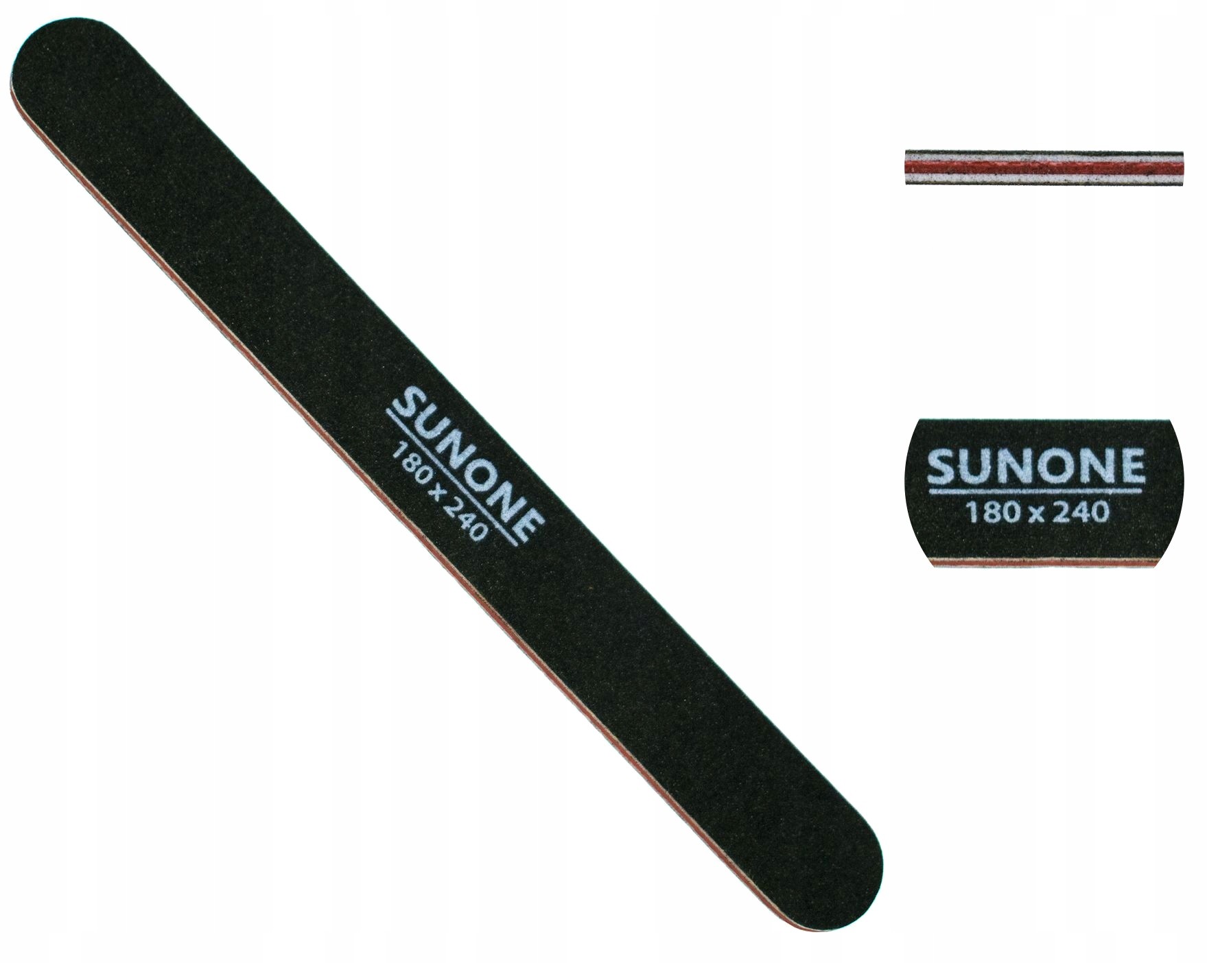 Sunone Pilnik Czarny Prosty 180/240 - 10 sztuk