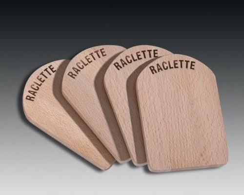 Küchenprofi 1748001000 raclette deska do krojenia z drewna Zestaw -elementowy, nierdzewna, brązowy 4 jednostek 1748001000