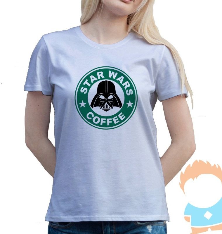 Star Wars Coffee - damska lub męska koszulka z nadrukiem