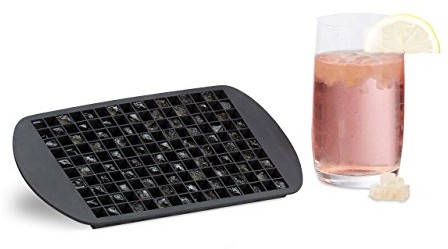 Relaxdays na kostki do lodu forma na kostki do lodu z silikonu, do 1 cm, nie zawiera BPA, pojemnik na kostki lodu, wys. x szer. x gł.: 1 x 23,5 x 12 cm, czarna 10021454