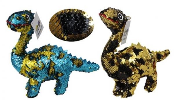Norimpex Dinozaur cekinowy 23cm 2kol NO-1002509