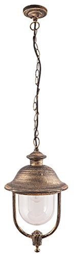 Rabalux Rábalux A + + to E, zewnętrzna lampa ścienna aussw. New York, metalowy, E27, antyczne złoto 8699
