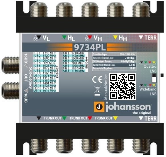 Johansson Multiswitch Unicable II 9734PL - 5/2 dCSS /dSCR